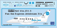 1:144 Pan Am Express Bae 3100 Jetstream 31