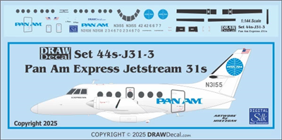 1:144 Pan Am Express Bae 3100 Jetstream 31
