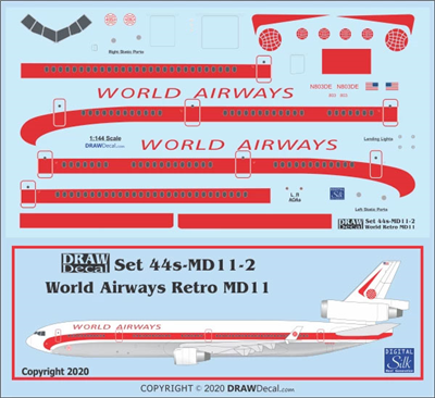 1:144 World Airways 'Retro' McDD MD-11
