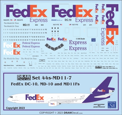 1:144 FedEx McDD DC-10, MD-10 and MD-11F