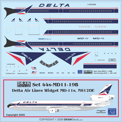 1:144 Delta Airlines McDD MD-11 (N812DE)