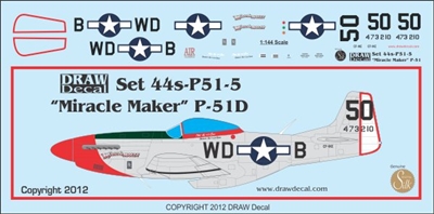 1:144 N.A. P.51D Mustang "Miracle Maker"