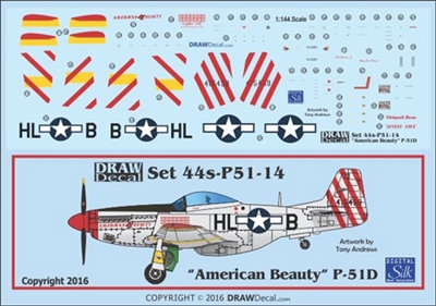 1:144 N.A. P-51D Mustang  "American Beauty"