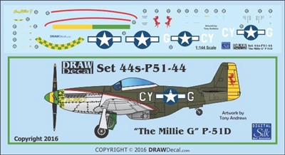 1:144 N.A. P-51D Mustang  "Millie G"