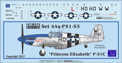 1:144 N.A. P-51C Mustang  "Princess Elizabeth"