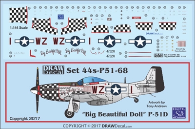1:144 N.A. P-51D Mustang  "Big Beautiful Doll"