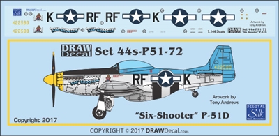 1:144 N.A. P-51D Mustang "Six Shooter"