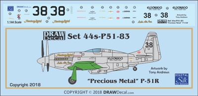 1:144 N.A. P-51XR Mustang "Precious Metal"