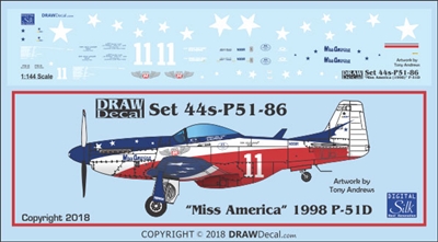 1:144 N.A. P-51D Mustang "Miss America"