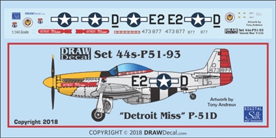 1:144 N.A. P-51D Mustang "Detroit Miss"