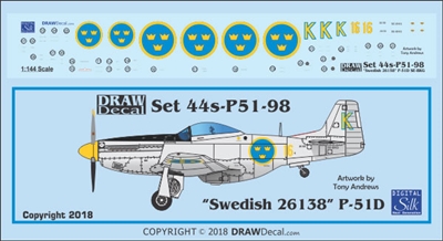 1:144 N.A. P-51D Mustang "Swedish 26158"