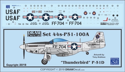 1:144 N.A. P-51D Mustang "Thunderbird" (2007 cs)