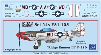 1:144 N.A. P-51D Mustang "Ridge Runner III"