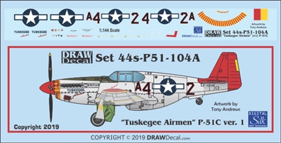 1:144 N.A. P-51C Mustang "Tuskeegee Airmen" (version 1)