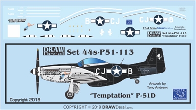 1:144 N.A. P-51D Mustang "Temptation"