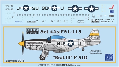 1:144 N.A. P-51D Mustang "The Brat III"