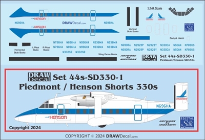 1:144 Piedmont Commuter / Henson Aviation Shorts 330