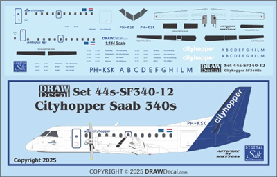 1:144 Cityhopper Saab 340B