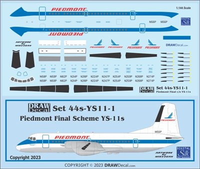 1:144 Piedmont Namc YS-11A