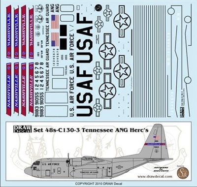 1:48 USAF Tennessee Air National Guard C-130's