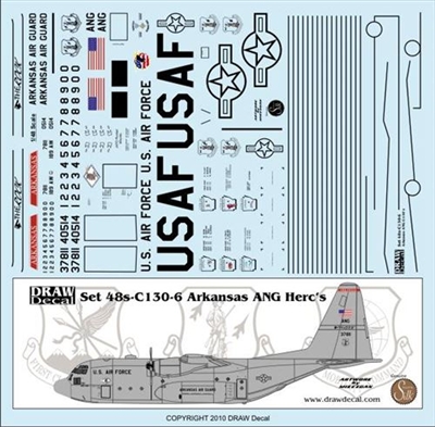 1:48 USAF Arkansas Air National Guard C-130's
