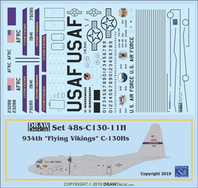 1:48 USAF 934th Airlift Wing 'Flying Vikings' C-130H Hercules
