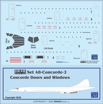 1:48 BAC Sud Concorde Doors, Windows and Details