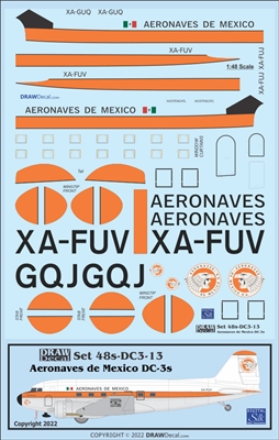 1:48 Aeronaves de Mexico Douglas DC-3