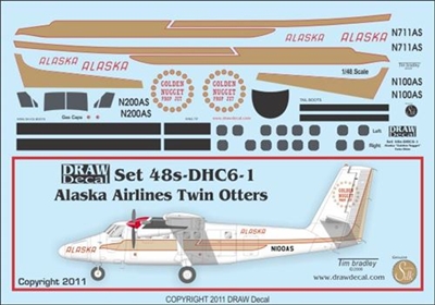 1:48 Alaska Airlines 'Golden Nugget' DHC-6 Twin Otter
