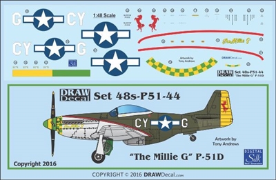 1:48 N.A. P-51D Mustang  "Millie G"