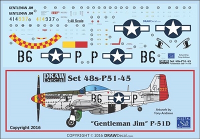 1:48 N.A. P-51D Mustang  "Getleman Jim"