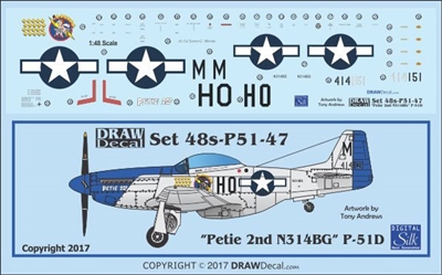1:48 N.A. P-51D Mustang  "Petie 2nd" N314BG