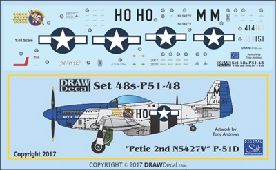 1:48 N.A. P-51D Mustang  "Petie 2nd" N5427V