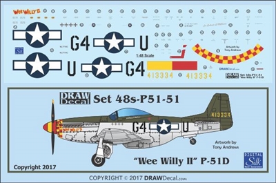 1:48 N.A. P-51D Mustang  "Wee Willy II"