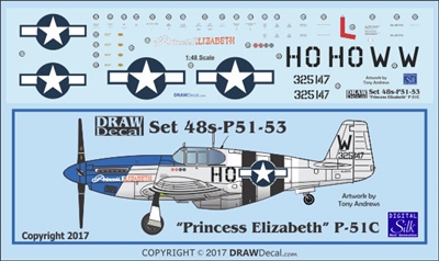 1:48 N.A. P-51C Mustang  "Princess Elizabeth"