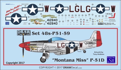 1:48 P-51D Mustang  "Montana Miss" and "Kiss me Kate"