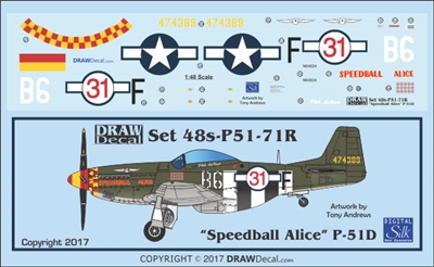 1:48 N.A. P-51D Mustang "Speedball Alice" (Race cs)