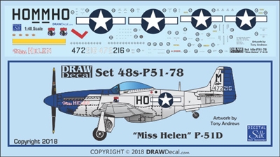 1:48 N.A. P-51D Mustang "Miss Helen"