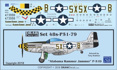 1:48 N.A. P-51D Mustang "Alabama Rammer Jammer"