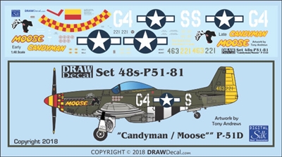1:48 N.A. P-51D Mustang "Moose" & "Candyman"