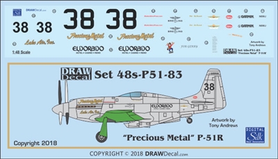 1:48 N.A. P-51XR Mustang "Precious Metal"
