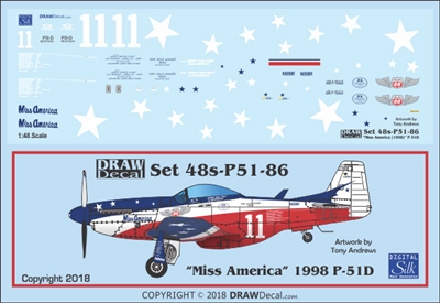 1:48 N.A. P-51D Mustang "Miss America"