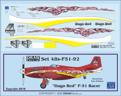 1:48 N.A. P-51D Mustang "Dago Red"