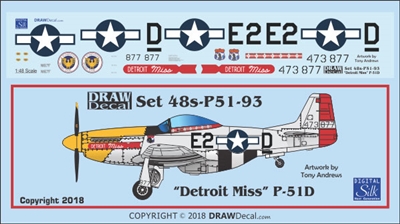 1:48 N.A. P-51D Mustang "Detroit Miss"