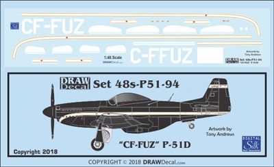 1:48 N.A. P-51D Mustang "CF-FUZ / C-FFUZ"