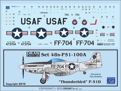 1:48 N.A. P-51D Mustang "Thunderbird" (2007 cs)