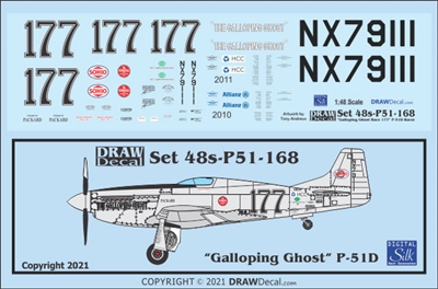 1:48 N.A. P-51D Mustang "The Galloping Ghost"