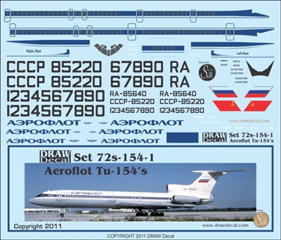 1:72 Aeroflot Tupolev 154
