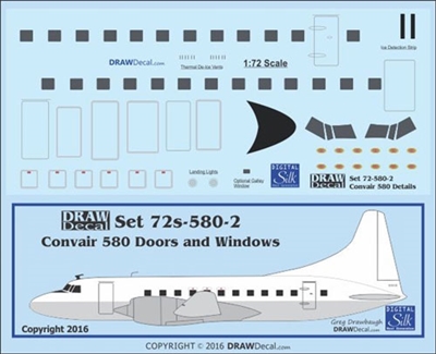 1:72 Convair 580 Detail sheet