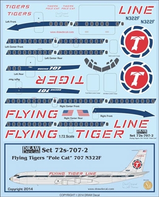 1:72 Flying Tigers 'Pole Cat' Boeing 707-320C